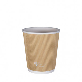 Gobelet 100% carton kraft 0% plastique triple paroi 8 Oz
