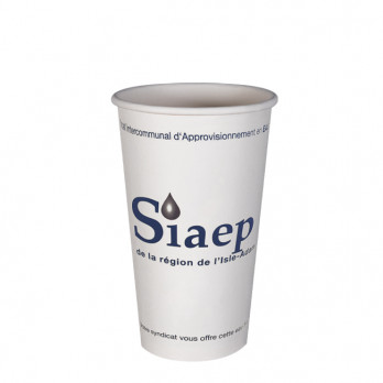 Gobelet 16 Oz 100% carton 0% plastique personnalisé - Impression jusqu'à 3 couleurs