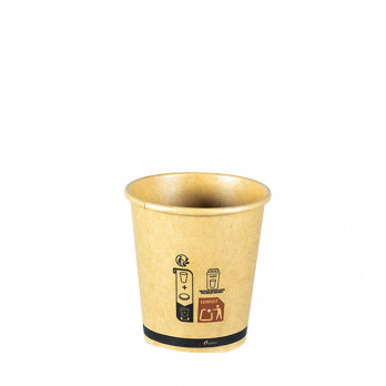 Gobelet 100% carton kraft 0% plastique 6 Oz