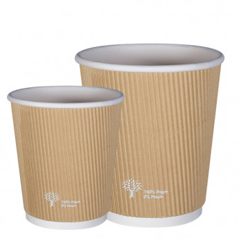 Gobelets kraft 100% carton 0% plastique triple paroi
