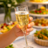 Flute personnalisé pour repas traiteur en extérieur