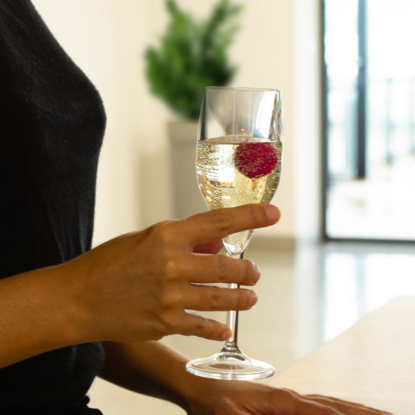 Flûte à champagne réutilisable 15 cL Gamme Luxe Gobelets verres carafes réutilisables.