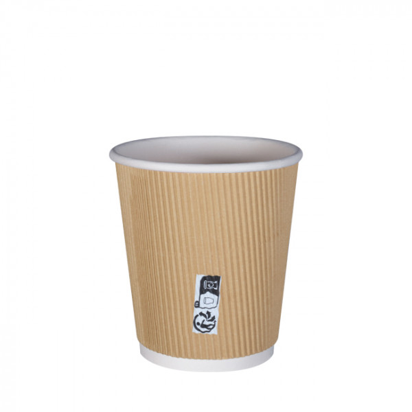 Éco-gobelets en carton, 4oz, triple paroi ou Gobelets carton 100% kraft, sans plastique, 4oz.