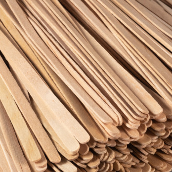 Boîte distributrice de 1000 agitateurs en bois 14 cm