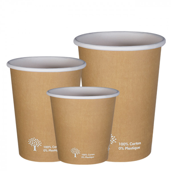 Gobelet 100% carton en kraft