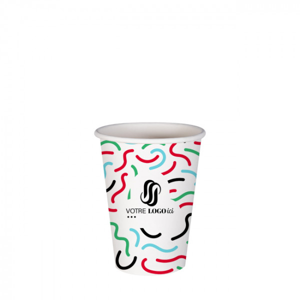 Gobelet 7 Oz en carton personnalisé - Impression jusqu'à 5 couleurs
