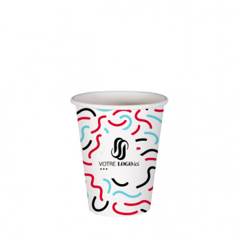 Gobelet 8 Oz en carton personnalisé - Impression jusqu'à 5 couleurs