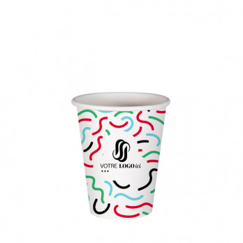 Gobelet 8 Oz en carton personnalisé - Impression jusqu'à 5 couleurs