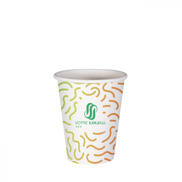 Gobelet 8 Oz en carton personnalisé - Impression couleurs illimitées