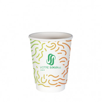 Gobelet 12 Oz en carton double paroi personnalisé - Impression couleurs illimitées