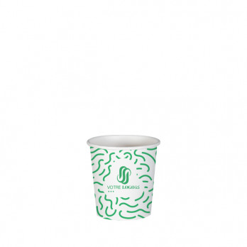 Gobelet 4 Oz 100% carton 0% plastique personnalisé - Impression jusqu'à 3 couleurs