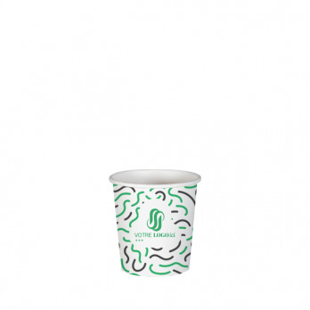 Gobelet 4 Oz 100% carton 0% plastique personnalisé - Impression jusqu'à 3 couleurs