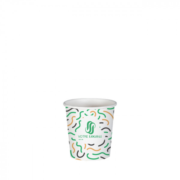 Gobelet 4 Oz 100% carton 0% plastique personnalisé - Impression jusqu'à 3 couleurs