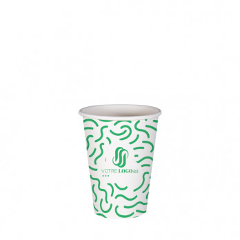 Gobelet 6 Oz 100% carton 0% plastique personnalisé - Impression jusqu'à 3 couleurs