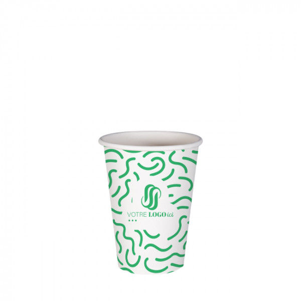 Gobelet 6 Oz 100% carton 0% plastique personnalisé - Impression jusqu'à 3 couleurs