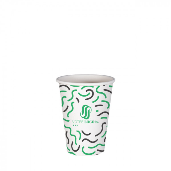 Gobelet 6 Oz 100% carton 0% plastique personnalisé - Impression jusqu'à 3 couleurs