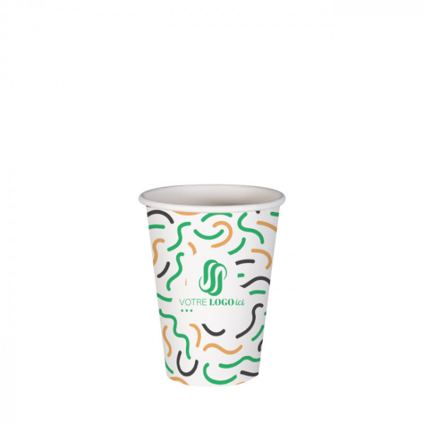 Gobelet 6 Oz 100% carton 0% plastique personnalisé - Impression jusqu'à 3 couleurs