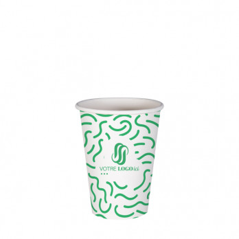 Gobelet 7 Oz 100% carton 0% plastique personnalisé - Impression jusqu'à 3 couleurs