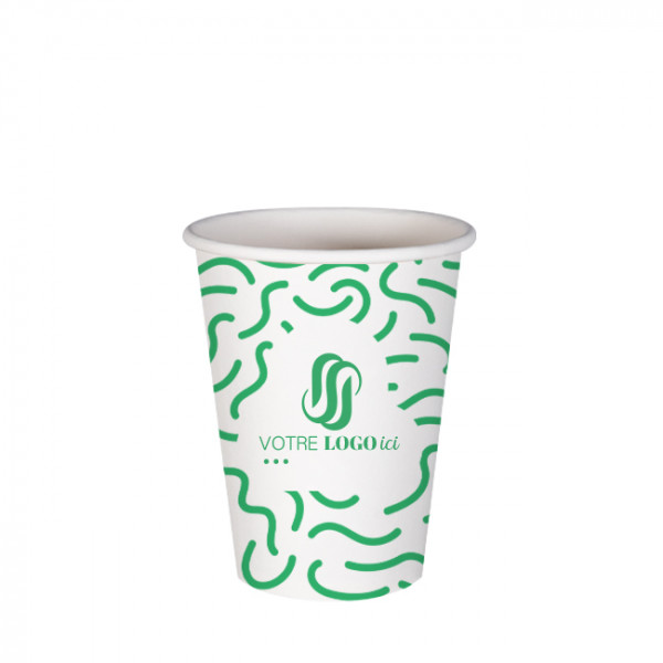 Gobelet 12 Oz 100% carton 0% plastique personnalisé - Impression jusqu'à 3 couleurs