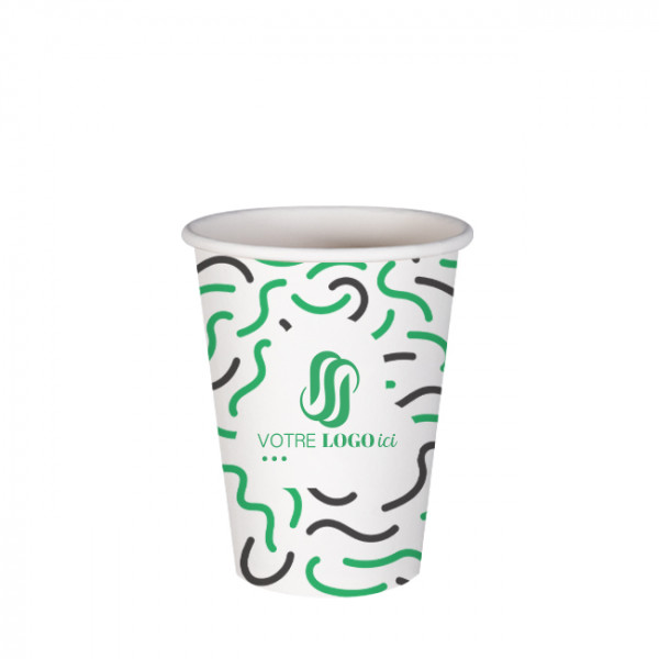 Gobelet 12 Oz 100% carton 0% plastique personnalisé - Impression jusqu'à 3 couleurs