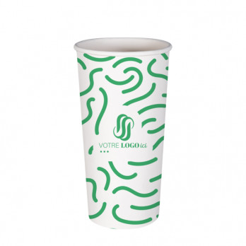 Gobelet 22 Oz 100% carton 0% plastique personnalisé - Impression jusqu'à 3 couleurs