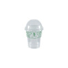 Gobelet à milkshake personnalisé en PET avec couvercle dôme 25 cL - Impression jusqu'à 4 couleurs