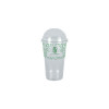Gobelet à milkshake personnalisé en PET avec couvercle dôme 30 cL - Impression jusqu'à 4 couleurs