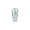 Gobelet à milkshake personnalisé en PET avec couvercle dôme 30 cL - Impression jusqu'à 4 couleurs