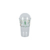 Gobelet à milkshake personnalisé en PET avec couvercle dôme 30 cL - Impression jusqu'à 4 couleurs