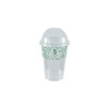 Gobelet à milkshake personnalisé en PET avec couvercle dôme 35 cL - Impression jusqu'à 4 couleurs