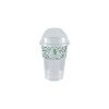 Gobelet à milkshake personnalisé en PET avec couvercle dôme 35 cL - Impression jusqu'à 4 couleurs