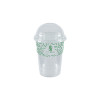 Gobelet à milkshake personnalisé en PET avec couvercle dôme 45 cL - Impression jusqu'à 4 couleurs