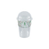 Gobelet à milkshake personnalisé en PET avec couvercle dôme 45 cL - Impression jusqu'à 4 couleurs