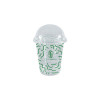Gobelet à milkshake personnalisé en PET avec couvercle dôme 55 cL - Impression jusqu'à 4 couleurs