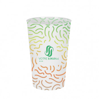 Gobelet réutilisable évasé 60 cL personnalisé - Impression digitale couleurs illimitées