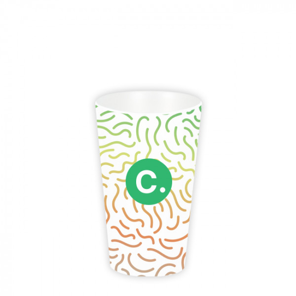 Gobelet en plastique réutilisable personnalisé 33 cL Custo packaging Ecocup
