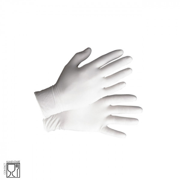 Gant latex blanc poudré taille S - Equipement de protection individuelle