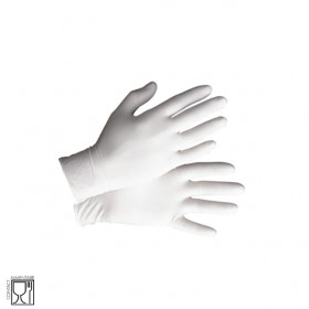 gants en latex blanc
