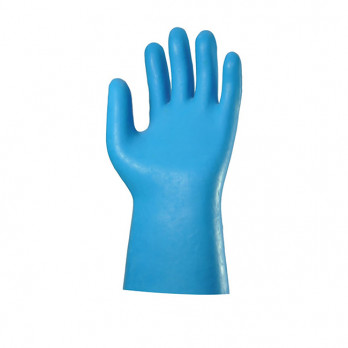 Paire gants latex bleu sur jersey coton taille XXL