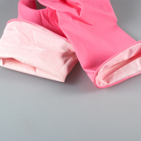 gants ménage latex rose