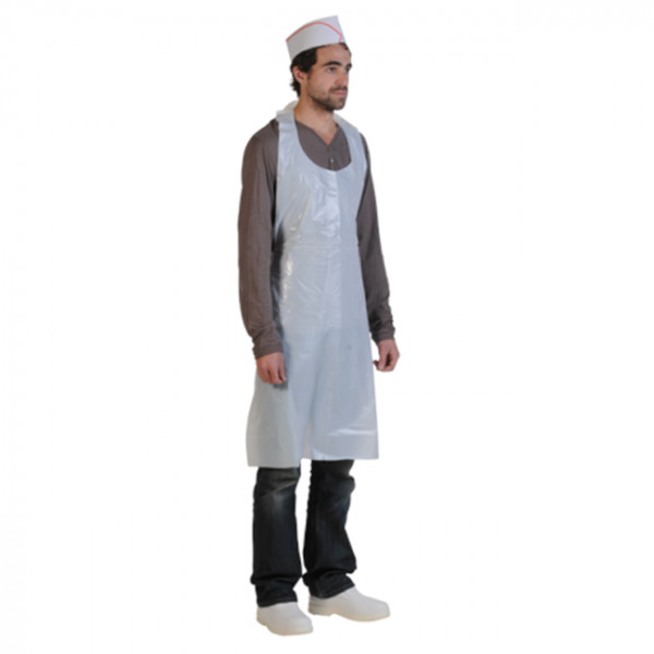 Tablier jetable en polyéthylène blanc - lot de 100