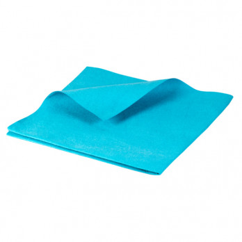 Lavette microfibre non tissée lisse bleue