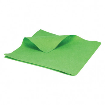 Lavette microfibre non tissée lisse verte