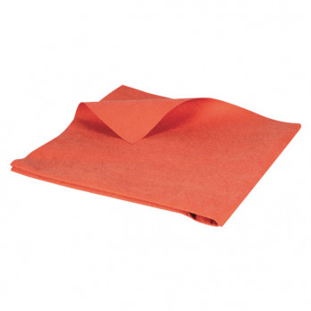 Lavette microfibre non tissée lisse rouge