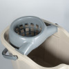 Seau de ménage beige 12 L en plastique avec essoreur