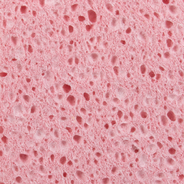 Éponge tampon abrasif blanc et mousse végétale rose petit format professionnel