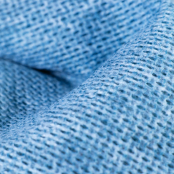 Lavette microfibre ajourée bleue