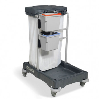 Chariot de ménage complet avec presse - 2 seaux de 5 L + 2 seaux de 15 L