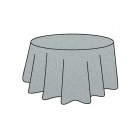 Nappe ronde jetable en soft aspect tissu gris pierre Ø 2,40 m