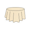 Nappe ronde jetable soft ivoire champagne 2,40 m